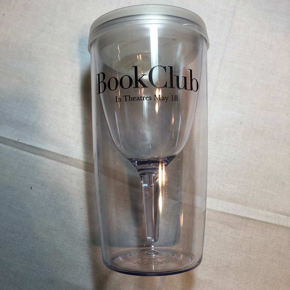 Book Club Clear Plastic Wine Thermos